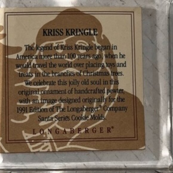 Vintage Longaberger Commemorative Santa Collection Pewter Ornaments - Box of 4 - Picture 15 of 15